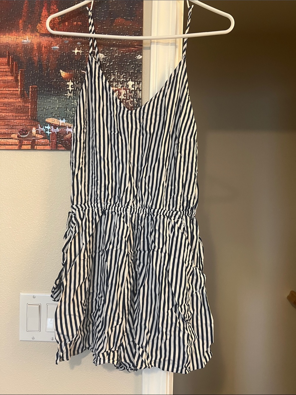 H&M Black and White Striped Spaghetti Strap Kids jumper